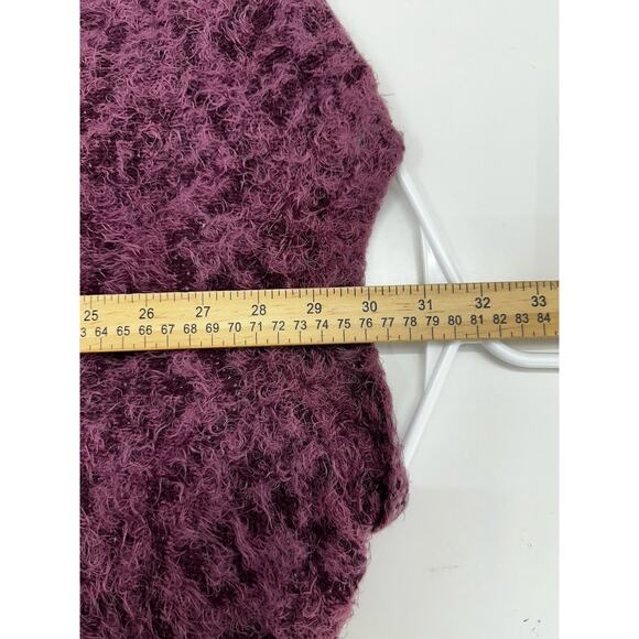 Eddie Bauer Womens Cardigan Small Purple Long Sleeve Open Front Fuzzy Sweater - Picture 11 of 12